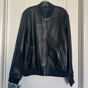 Club Monaco Lamb Leather Bomber Jacket Men’s Size Large